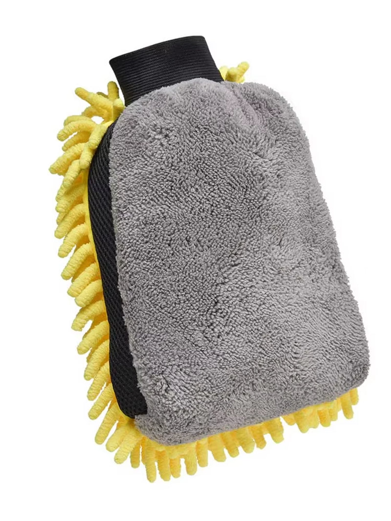 Car Wash Glove Coral Mitt Soft Anti-Scratch for Car Wash and Cleaning Multifunction Thick Cleaning Glove Car Wax Detailing Brush