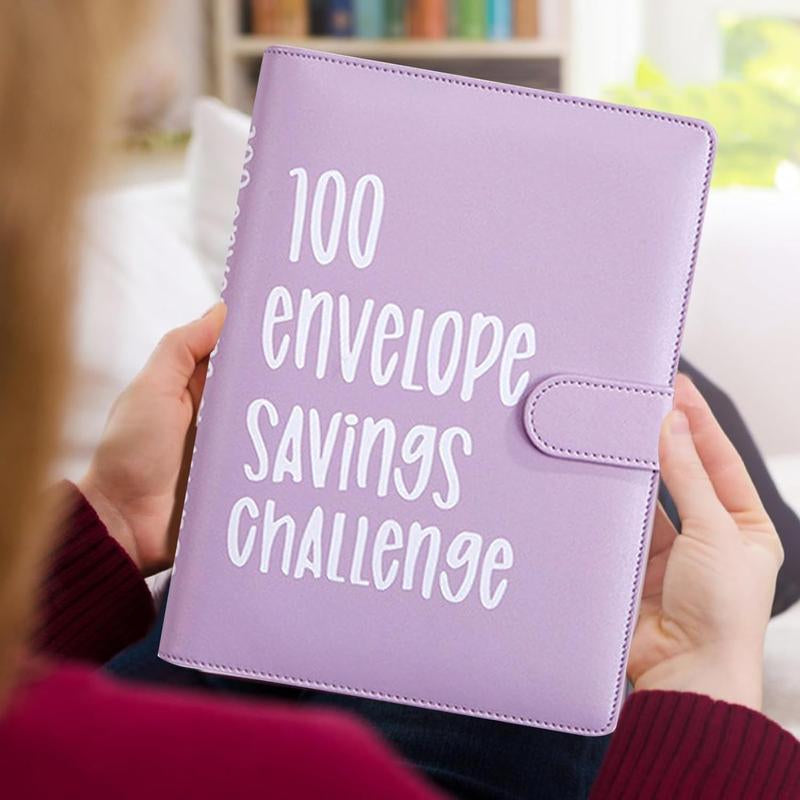 【CLOUDSEA】100 Envelopes Money Saving Challenge Money Saving Binder 100 Envelope Challenge Binder Savings Binder Envelope A5 Savings Challenge Book