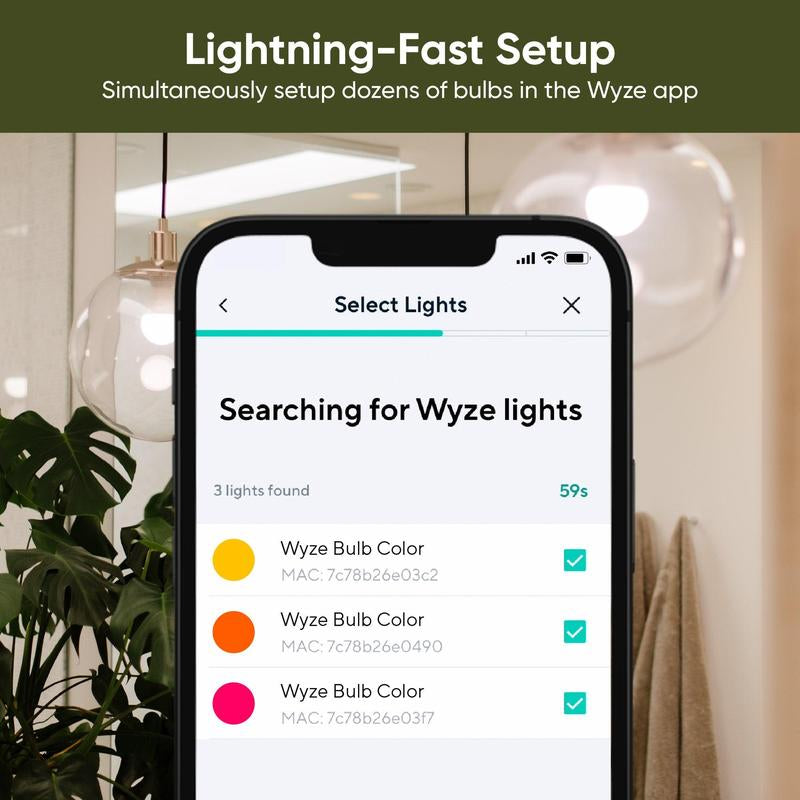 Wyze Bulb Color — Energy Efficient Smart Bulb, 16 Million Colors & Tunable White, Super Bright & Super Dimmable, Alexa & Google Assistant