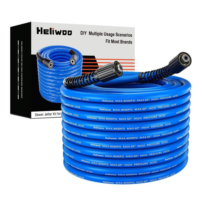 Regalo De Navidad Manguera Flexible Para Lavadora a Presión Heliwoo De 1/4", M22-14MM, Resistente a Torceduras, Pro De Alta Calidad, Máx. 4000 PSI