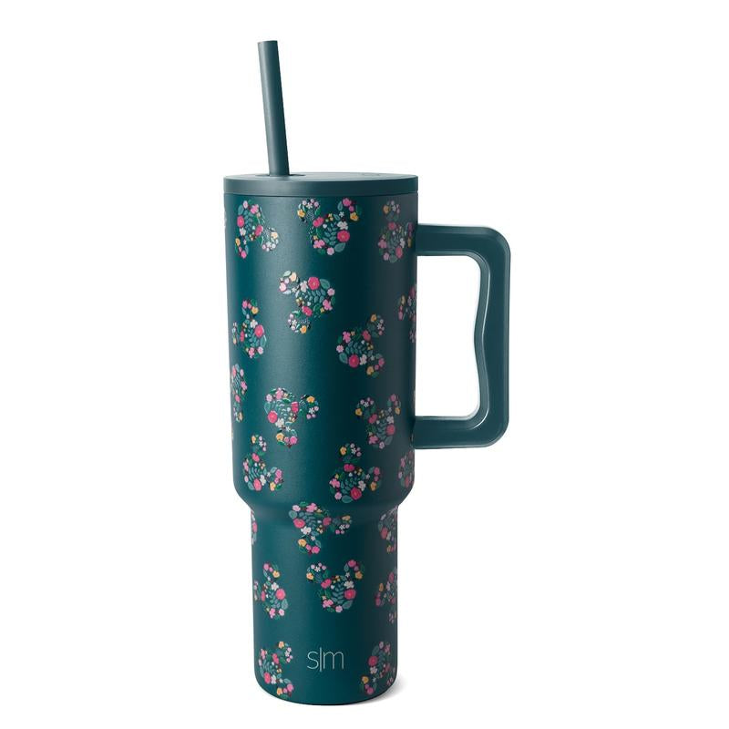 Simple Modern Trek Tumbler with Handle and Straw Lid - Vacuum Insulated Stainless Steel, Reusable, Cupholder Friendly